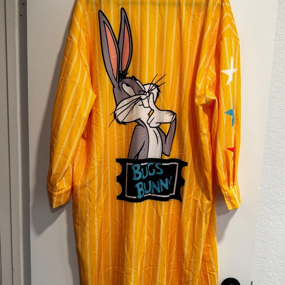 Looney Tunes Bugs Bunny Yellow Striped Shirt Dress 1X - Picture 4 of 6